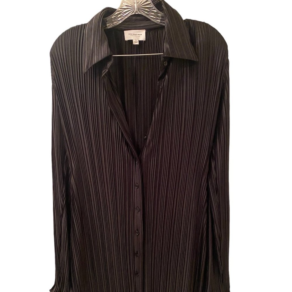 Who What Wear Pleated Button-Down Shirt Dress